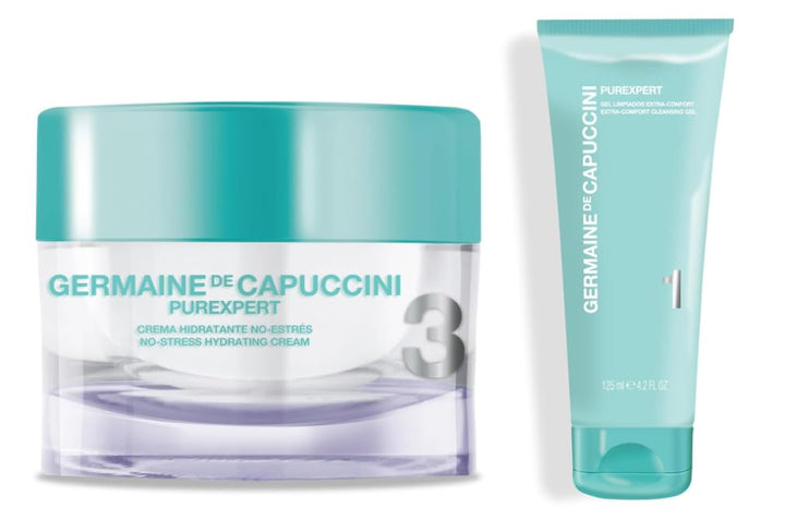 Set Purifiant Craciun 2023 - Purexpert Extra-Comfort Cleansing Gel 125ml + No Stress Hydrating Cream 50ml Promo Set - PP Germaine de Capuccini