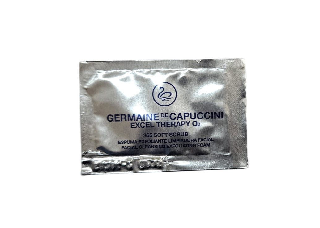 Tester Spuma Faciala Exfolianta - Excel Therapy O2 365 Soft Scrub Cleansing Exfoliating Foam Sample 2ml - FOC Germaine de Capuccini