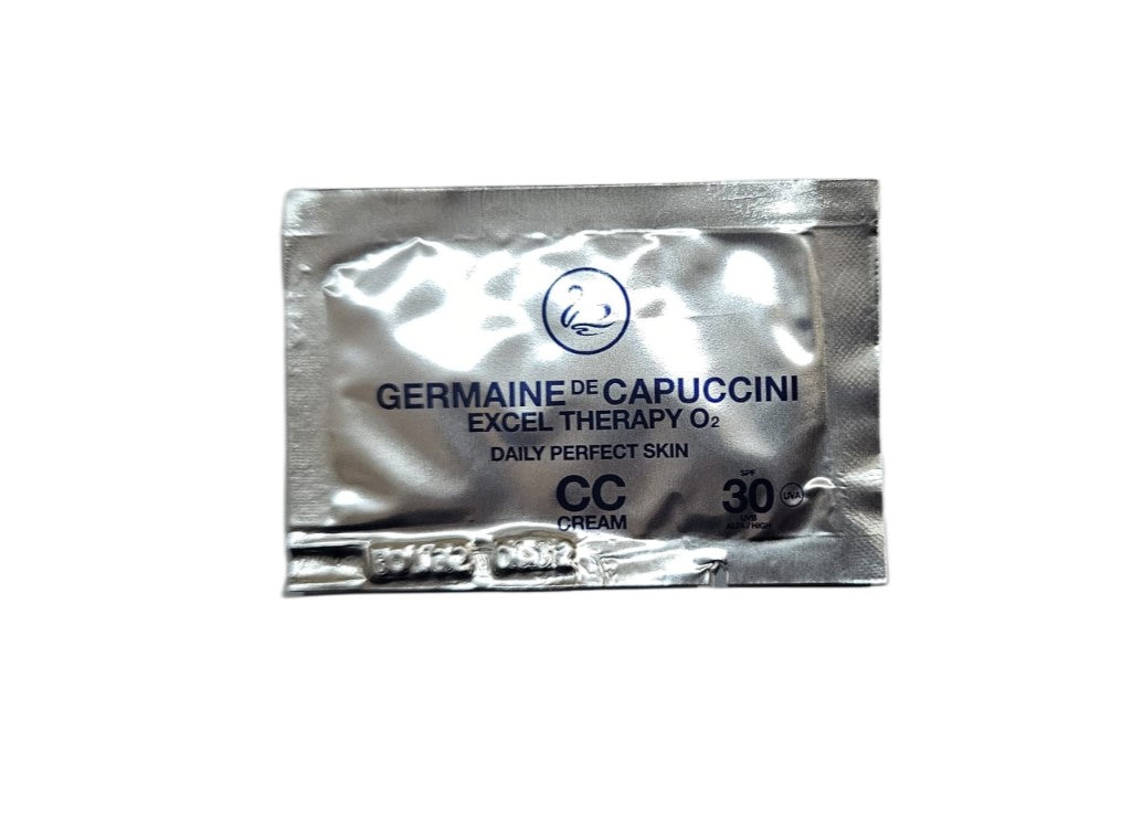 Tester Crema Colorata Bronze cu Protectie Solara SPF30+ - Excel Therapy O2 Daily Perfect Sample 2ml - FOC Germaine de Capuccinikin CC Cream SPF30+ Sample