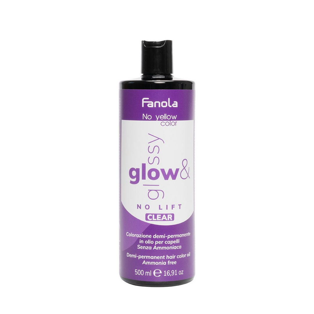 Toner Semi-permanent Transparent – No Yellow Glow&Glossy Toner Clear 500ml – Fanola - HNIcosmetice.ro
