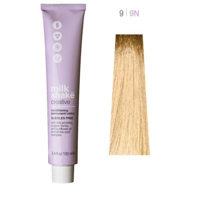 Vopsea de Par 9/9N Permanenta - Creative Conditioning Permanent Colour Blond Foarte Deschis - Milk Shake - HNIcosmetice.ro