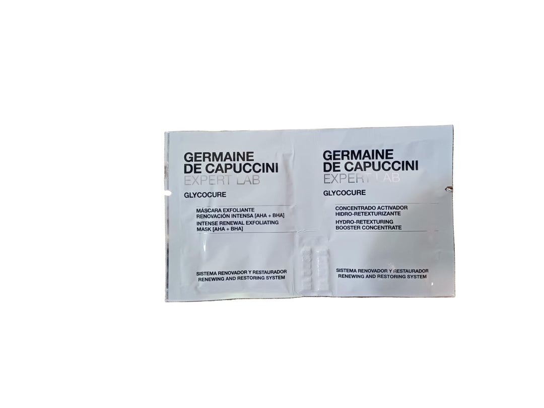 Tester Glycocure Dublu Masca si Concentrat Activ - Expert Lab Glycocure Duo Mask+Concentrate Sachet 2+2ml - FOC Germaine de Capuccini