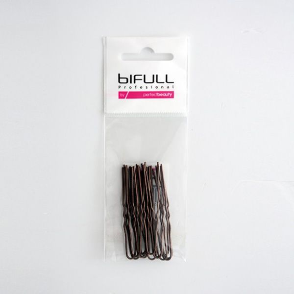 Ace de Coc Metalice Bronz Ondulate - Horquillas Invisibles 55mm 20 Buc - Bifull - HNIcosmetice.ro