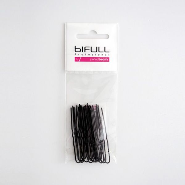 Ace de Coc Metalice Negre Ondulate - Horquillas Invisibles 55mm 20 Buc - Bifull - HNIcosmetice.ro