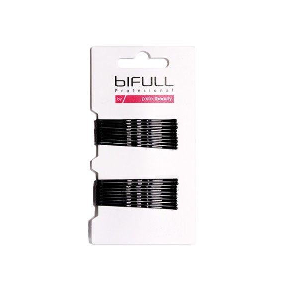 Agrafe de Par Metalice Negre Ondulate - Clip Ondulado 51mm 18 Buc - Bifull - HNIcosmetice.ro