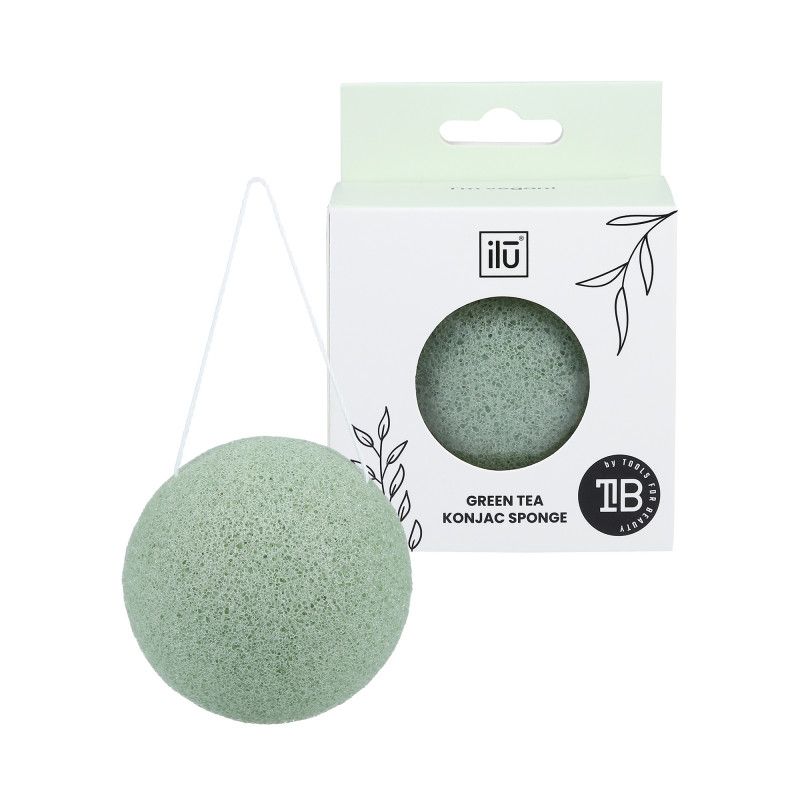 Burete pentru Curatarea Fetei din Konjac - Konjac Sponge Green Tea - Ilu - HNIcosmetice.ro