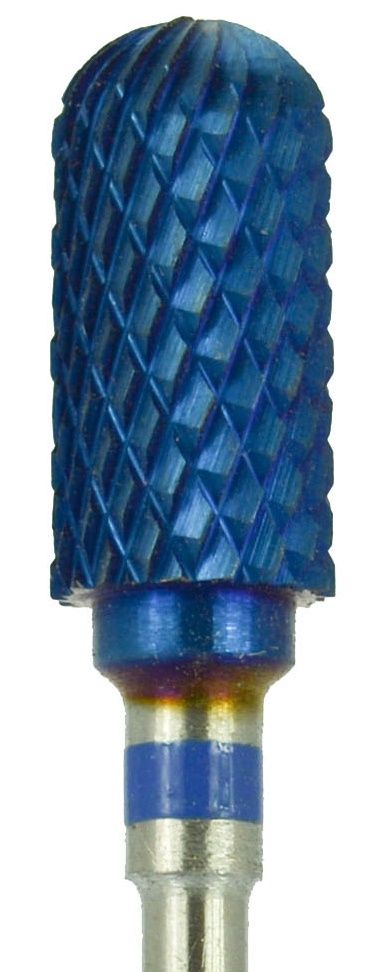 Cap pentru Freza de Unghii - Cilindru Rotunjit D6M din Tungsten Albastru AGD6MB2T - Ami Gel - HNIcosmetice.ro