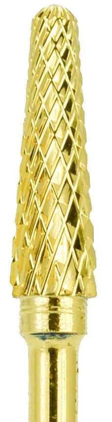 Cap pentru Freza de Unghii - Trapez Alungit D3.5M din Carbid Auriu AGD3.5MB1CG - Ami Gel