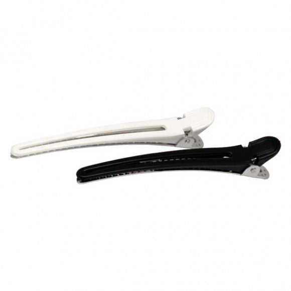Clame de Par Aluminiu+Plastic - Pato Aluminio Black and White 10cm 12 Buc - Bifull - HNIcosmetice.ro