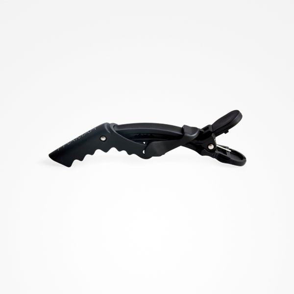 Clame de Par cu Model Dragon din Cauciuc - Black Rubberized Jaw Clip 11.5cm 4buc - Framar - HNIcosmetice.ro