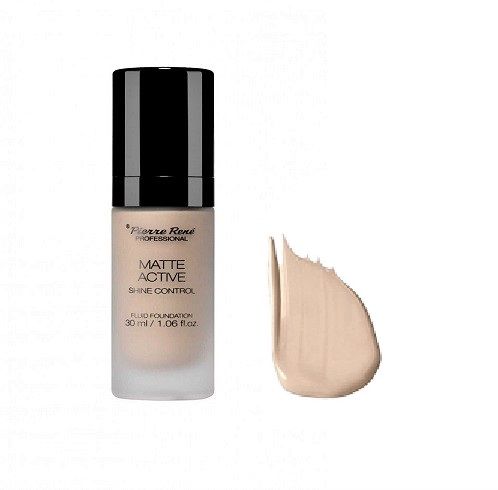 Fond de Ten - Matte Active Fluid Foundation - Shine Control - Nr. 01 Clear Light - Pierre Rene - HNIcosmetice.ro