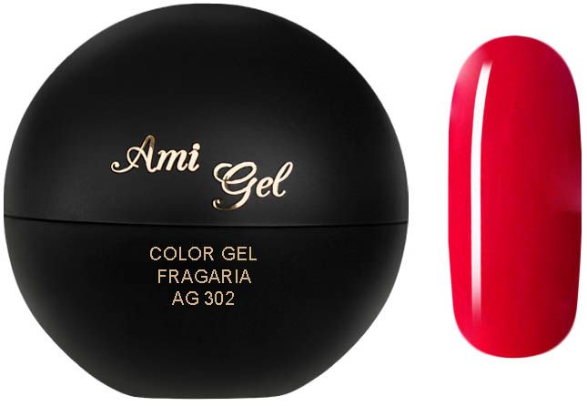 Gel Colorat - Soak Off Color Gel Fragaria AG 302 5gr - Ami Gel - HNIcosmetice.ro