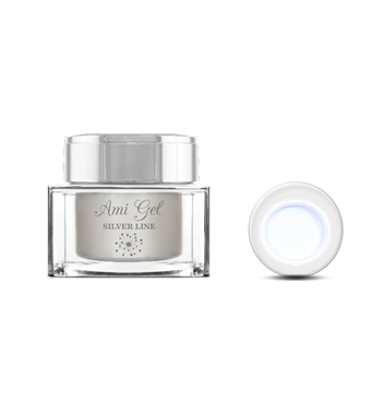 Gel Constructie Alb - Fiber Builder Natural White Gel - Silver Line AG205 50gr - Ami Gel - HNIcosmetice.ro
