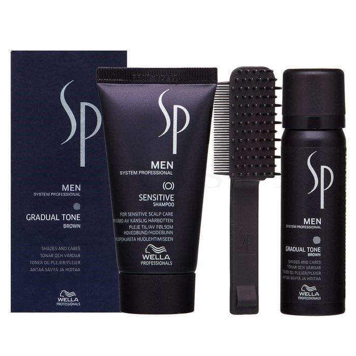 Kit pentru Restaurarea Culorii Naturale a Parului - SP Men Gradual Tone Brown - Wella - HNIcosmetice.ro