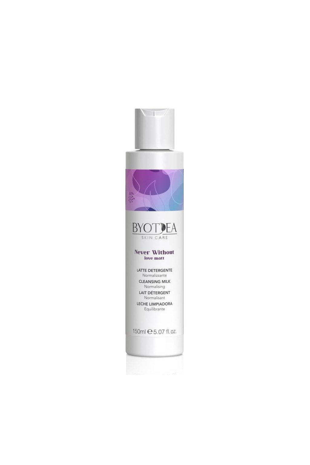 Lapte Demachiant pentru Ten Mixt - Never Without Love Matt Cleansing Milk Normalising 150ml - Byotea - HNIcosmetice.ro