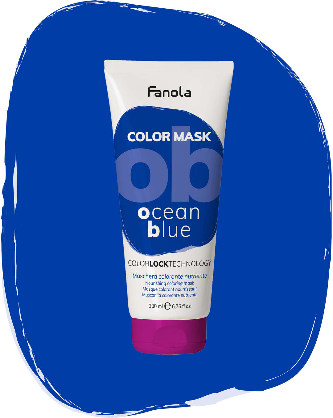 Masca Coloranta Hranitoare cu Pigment Albastru Intens - Color Mask Ocean Blue 200ml - Fanola - HNIcosmetice.ro