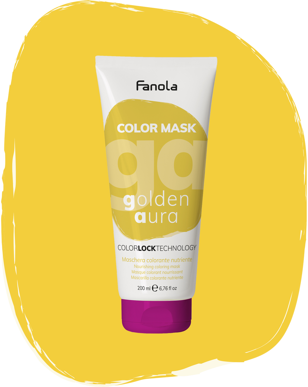 Masca Coloranta Hranitoare cu Pigment Auriu Intens - Color Mask Golden Aura 200ml - Fanola - HNIcosmetice.ro
