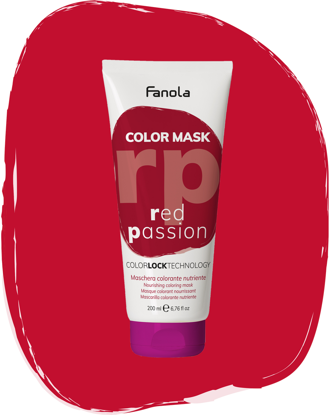 Masca Coloranta Hranitoare cu Pigment Rosu Intens - Color Mask Red Passion 200ml - Fanola - HNIcosmetice.ro