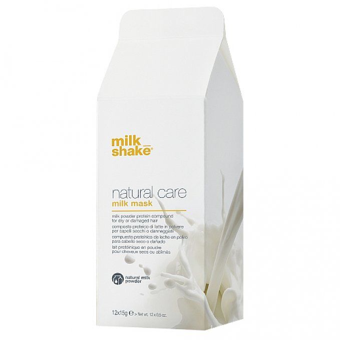 Masca Pudra pentru Par Uscat si Deteriorat - Natural Care Milk Mask Powder 12x15g - Milk Shake - HNIcosmetice.ro