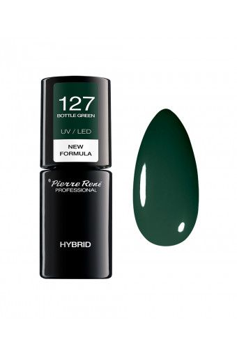 Oja Semipermanenta - Color Hybrid Polish Nr. 127 Bottle Green 6ml - Pierre Rene - HNIcosmetice.ro