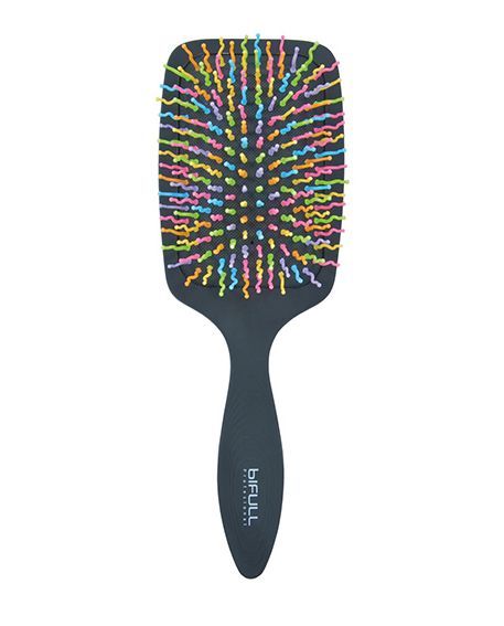 Perie pentru Descalcit Parul cu Pini Ondulati - Rainbow Black - Bifull - HNIcosmetice.ro