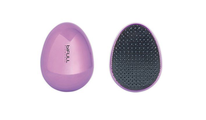 Perie pentru Descalcit Parul - Detangler Brush Egg Mini Rosa - Bifull - HNIcosmetice.ro
