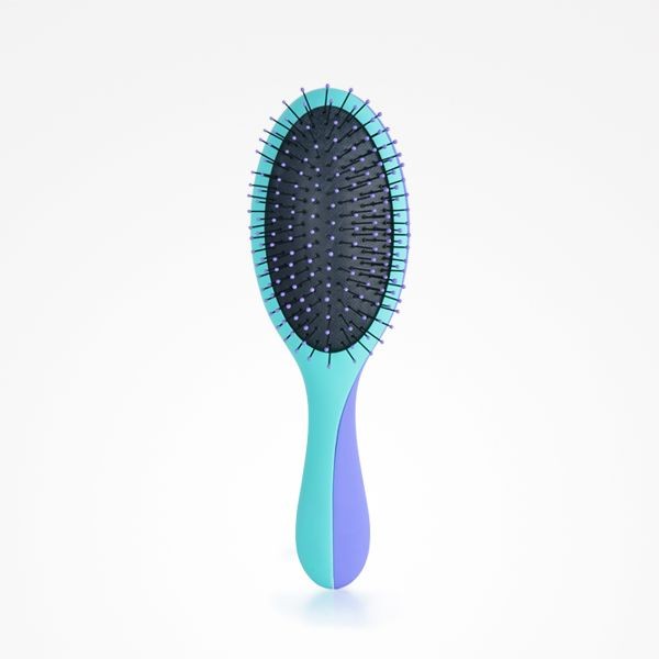 Perie pentru Descalcit Parul si Oglinda Magnetica - Brush & Magnetic Mirror Duo Green & Liliac - Bifull - HNIcosmetice.ro