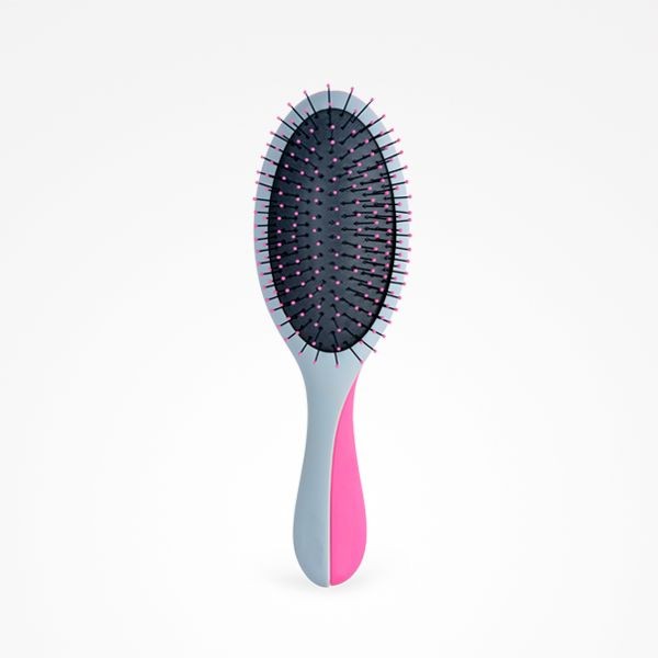 Perie pentru Descalcit Parul si Oglinda Magnetica - Brush & Magnetic Mirror Duo Grey & Magenta - Bifull - HNIcosmetice.ro