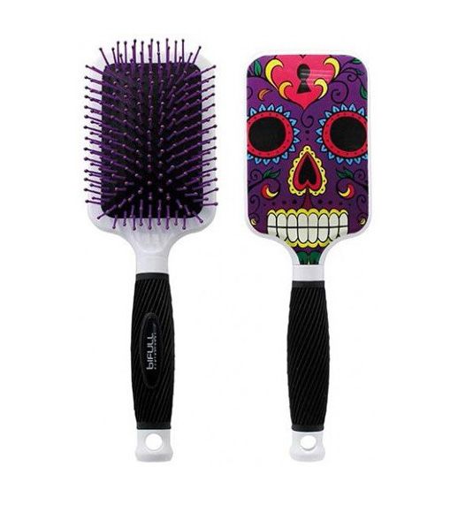 Perie pentru Descalcit Parul - Skull Purple - Bifull - HNIcosmetice.ro