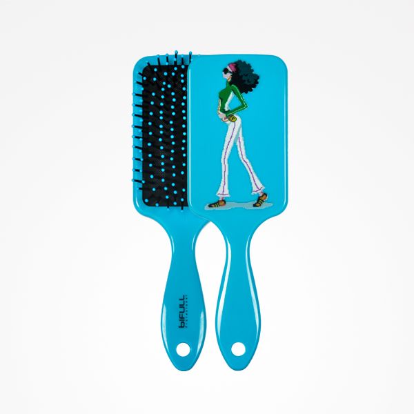 Perie pentru Descalcit Parul - Top Fashion Raqueta Blue - Bifull - HNIcosmetice.ro