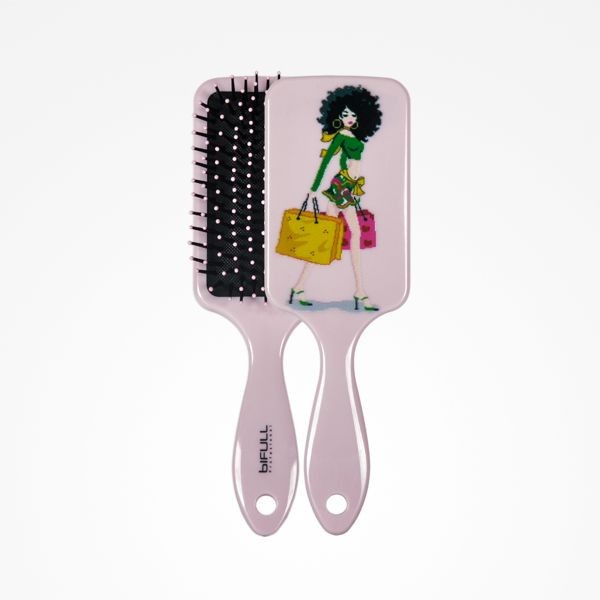 Perie pentru Descalcit Parul - Top Fashion Raqueta Pastel Pink - Bifull - HNIcosmetice.ro
