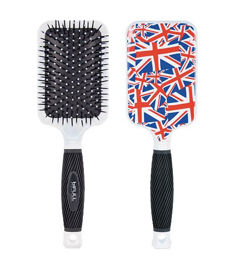 Perie pentru Descalcit Parul - Union Jack - Bifull - HNIcosmetice.ro