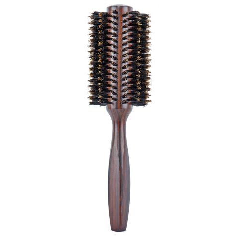 Perie Rotunda din Lemn de Abanos si 100% Par de Mistret - Ebony No. 68 - Bifull - HNIcosmetice.ro