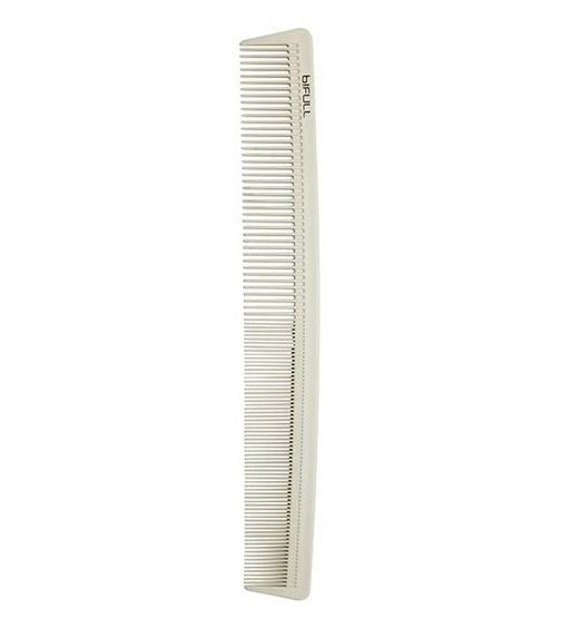 Pieptene Alb Flexibil pentru Tuns si Aranjat Barbati - Blanco - Cutting Comb For Man No. 006 - Bifull - HNIcosmetice.ro