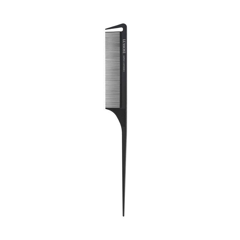 Pieptene din Carbon pentru Coafura cu Coada de Soarece - Carbon Antistatic Lift Tail Hairdressing Comb No. 214 - Lussoni - HNIcosmetice.ro