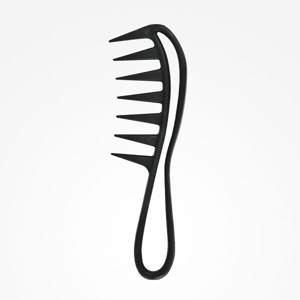 Pieptene din Carbon pentru Coafura Ergonomic cu Dinti Mari - Carbon Line - Ergo Handle Comb with Separated Pins No. 024 - Bifull - HNIcosmetice.ro