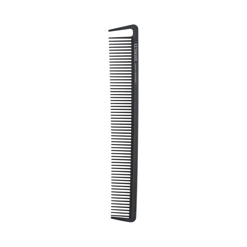 Pieptene din Carbon pentru Tuns - Carbon Antistatic Cutting Comb No. 118 - Lussoni - HNIcosmetice.ro