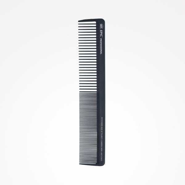 Pieptene din Carbon pentru Tuns cu Doua Tipuri de Dinti - Carbon Comb Wet Brush - Cutting Comb with Separated Pins No. 03 - Bifull - HNIcosmetice.ro