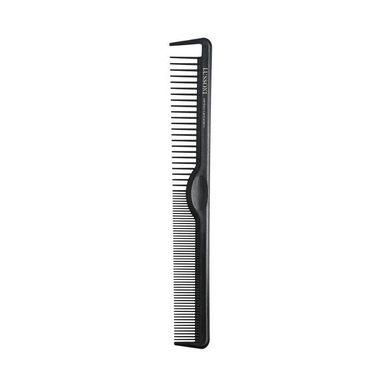 Pieptene din Carbon pentru Tuns si Aranjat Barbati - Carbon Antistatic Barbers Cutting Comb No. 108 - Lussoni - HNIcosmetice.ro