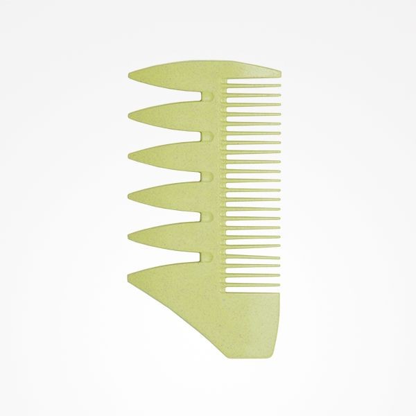 Pieptene din Fibre de Grau pentru Coafura Barba si Mustata - Ren Natur Beard and Mustache Double Comb No. 15 - Bifull - HNIcosmetice.ro