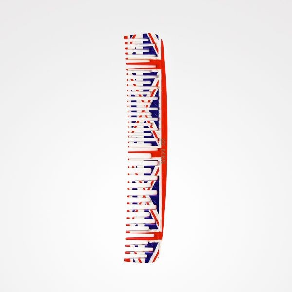 Pieptene pentru Freza Barbati Model "Oval" - Union Jack - Double Cutting Comb Two Levels No. 04 - Zzmen - HNIcosmetice.ro