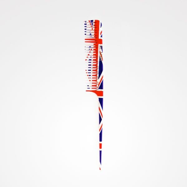 Pieptene pentru Freza Barbati Model "Rat Tail' - Union Jack - Pin Tail Comb No. 07 - Zzmen - HNIcosmetice.ro