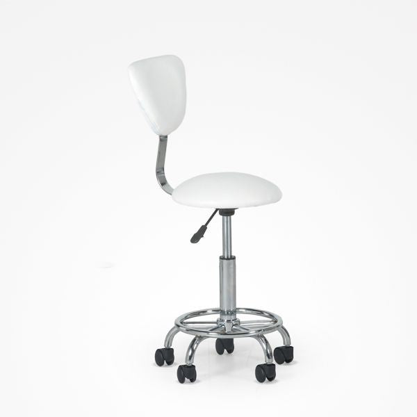 Scaun Cosmetica cu Spatar - Hedda White - Bifull - HNIcosmetice.ro