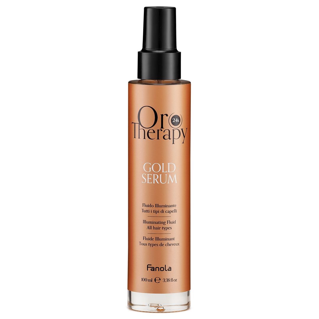 Serum Lichid Iluminant Restructurant cu Extract de Trandafir, Aur 24K si Protectie UV - Gold Serum Illuminating Fluid with Rose Extract 100ml - Oro Therapy - HNIcosmetice.ro