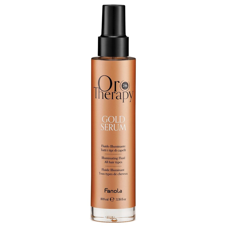 Serum Lichid Iluminant Restructurant cu Extract de Trandafir, Aur 24K si Protectie UV - Gold Serum Illuminating Fluid with Rose Extract 100ml - Oro Therapy - HNIcosmetice.ro