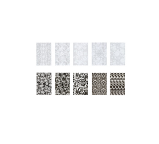 Set Folii Unghii pentru Transfer - Nail Art Abracadabra Foil Tip 4 Elegant Black&White - Ami Gel - HNIcosmetice.ro