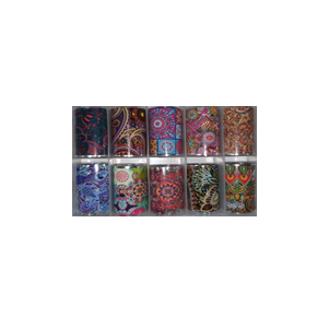 Set Folii Unghii pentru Transfer - Nail Art Abracadabra Foil Tip F7 Abstract Flowers - Ami Gel - HNIcosmetice.ro