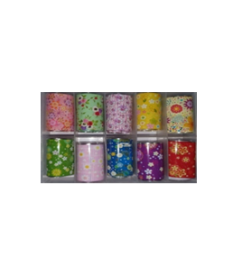 Set Folii Unghii pentru Transfer - Nail Art Abracadabra Foil Tip G3 Drawn Flowers - Ami Gel - HNIcosmetice.ro