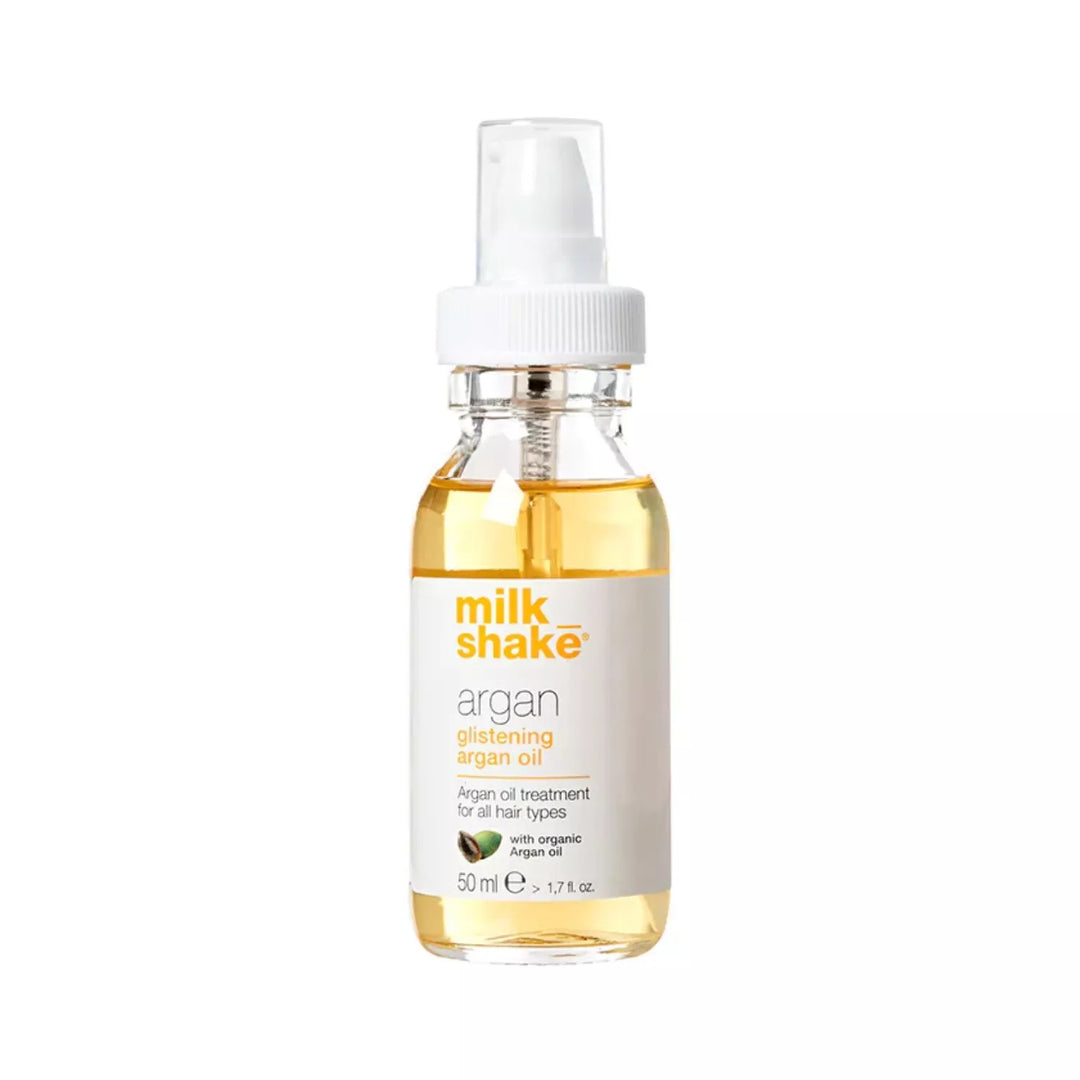 Ulei de Par cu Argan pentru Toate Tipurile de Par - Argan Glistening Argan Oil 50ml - Milk Shake - HNIcosmetice.ro