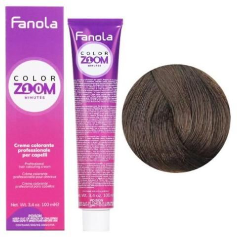 Vopsea de Par 4.0 Permanenta - Color Zoom 10 Minute Castaniu 100ml - Fanola - HNIcosmetice.ro